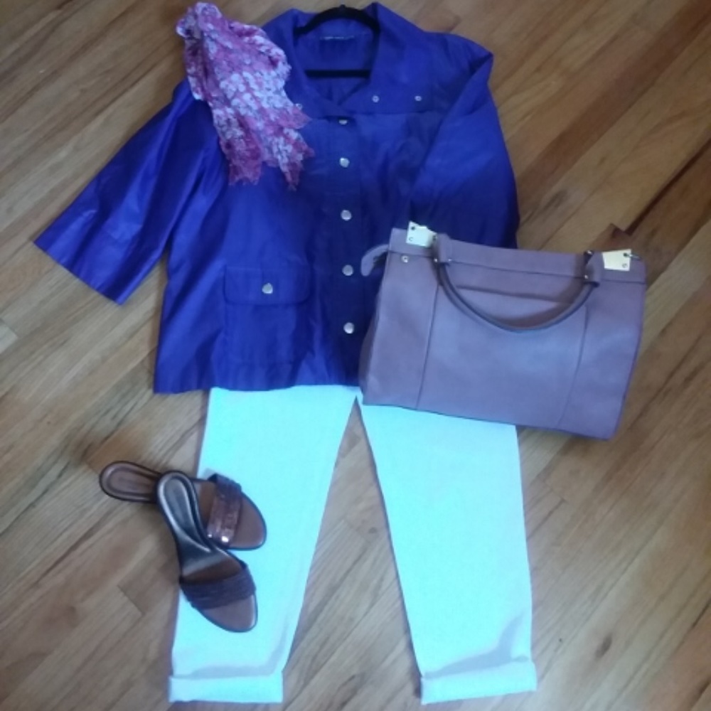 Susan Graver Style Swing Jacket - Purple